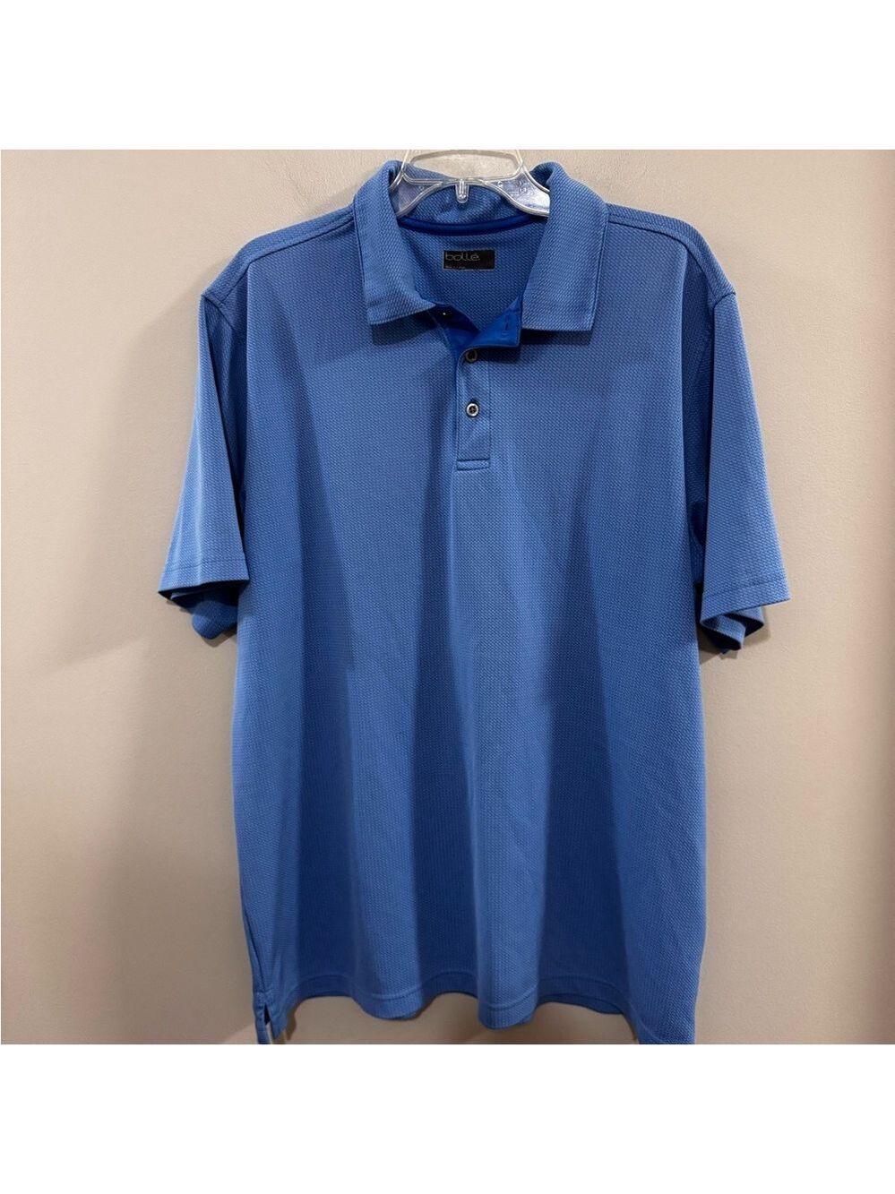Bolle Blue Men's Performance Golf Polo Shirt. Size XL